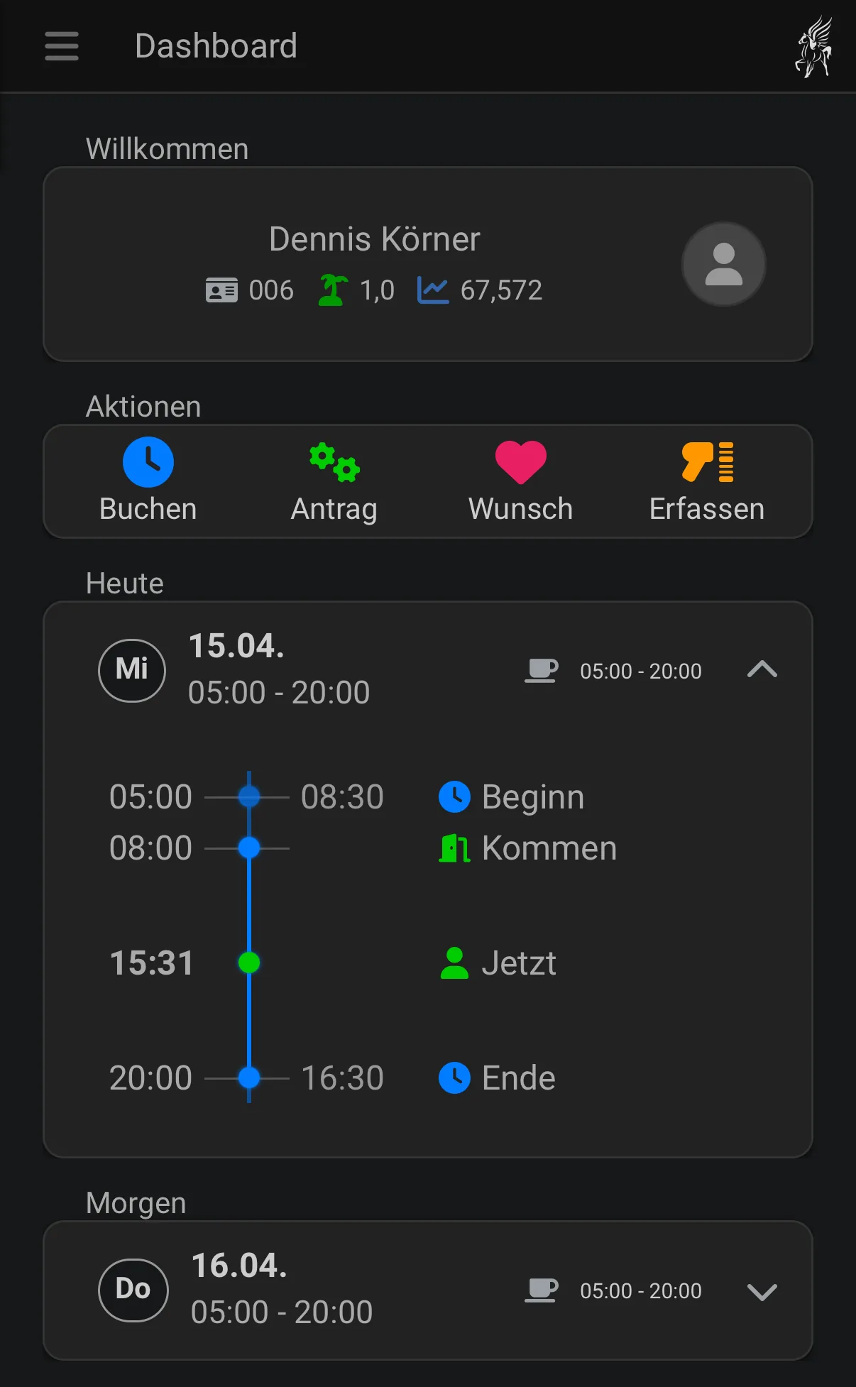 Arion-App für mobile Zeiterfassung